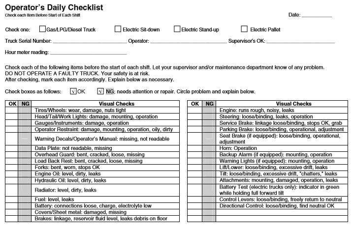 Daily Checklist Template 7 Excel Word And Pdf Format