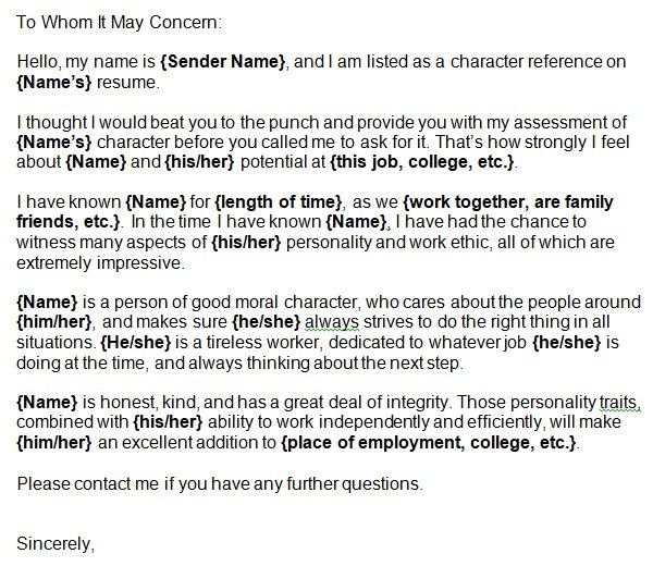 examples of moral character