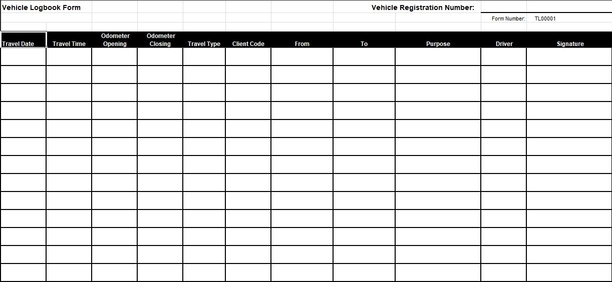 Free Printable Driver's Daily Log Book Templates [Excel, PDF] Example