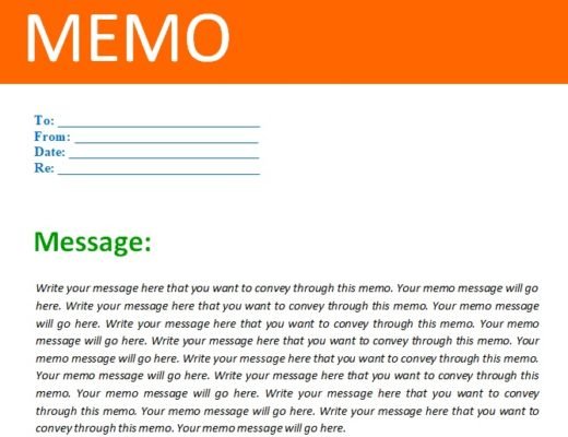 memo template