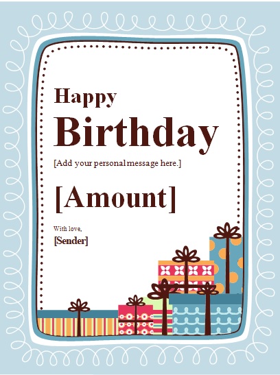 free birthday card templates for word