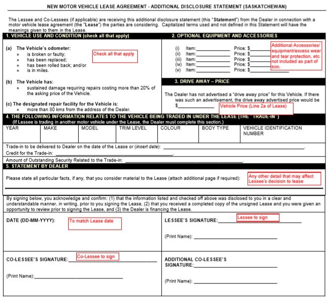 Free Motor Vehicle Lease Agreement Template