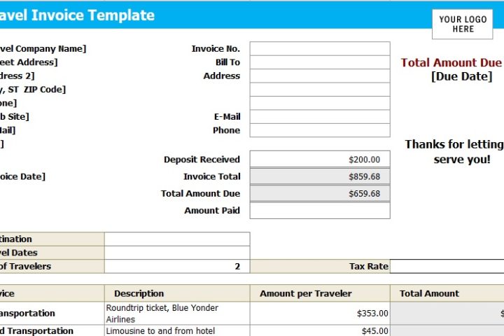 Deposit Invoice Template from www.bestcollections.org