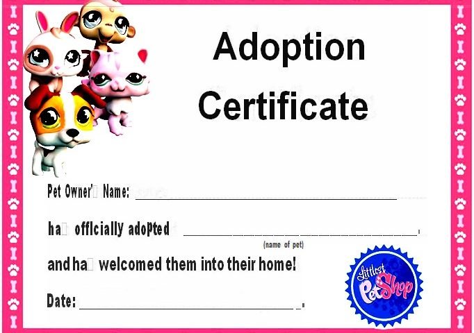 Adopt A Pet Certificate Template from www.bestcollections.org