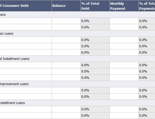 excel debt payoff template