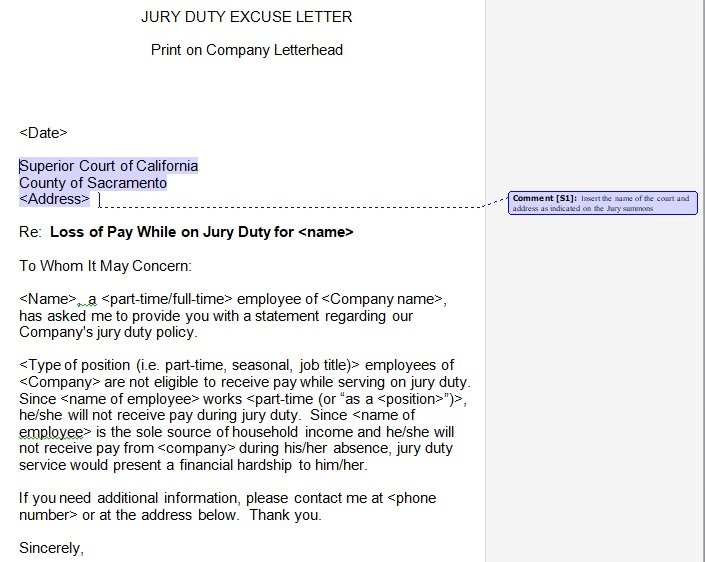 Sample Letter To Be Excused From Jury Duty Due To Medical Reasons from www.bestcollections.org