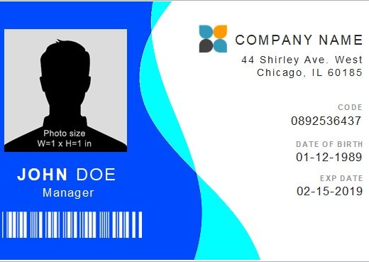 company id card template
