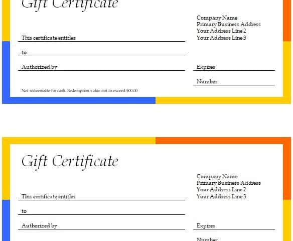 Free Gift Certificate Template For Word from www.bestcollections.org