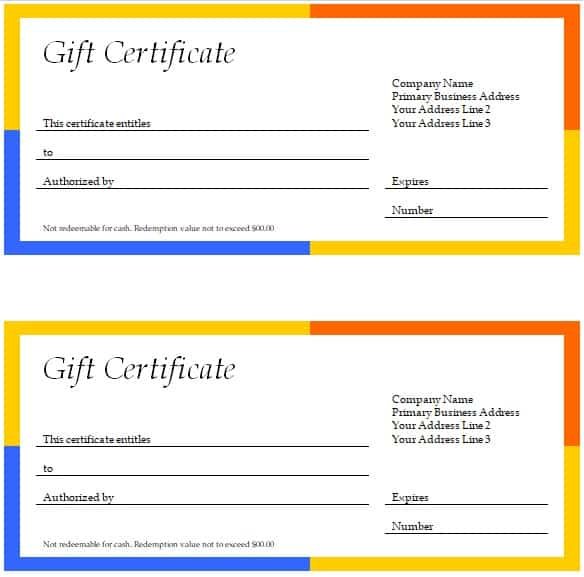 printable gift certificate template