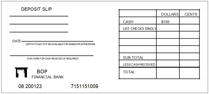 Printable Free Deposit Slip Template and Examples for Bank