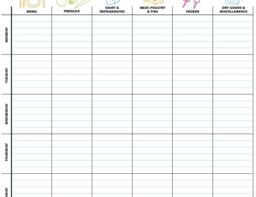 free meal planner template