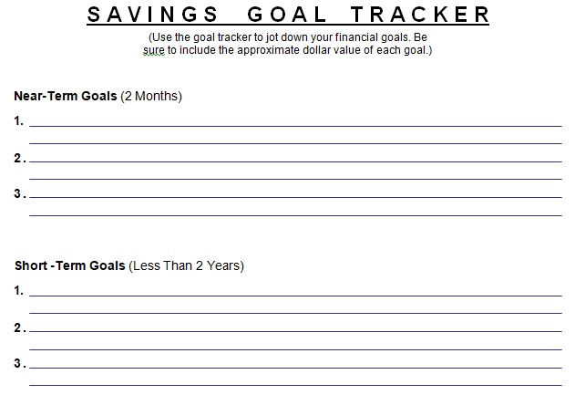 editable savings goal tracker