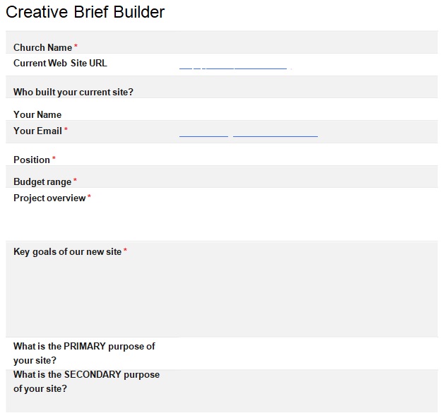creative project brief template
