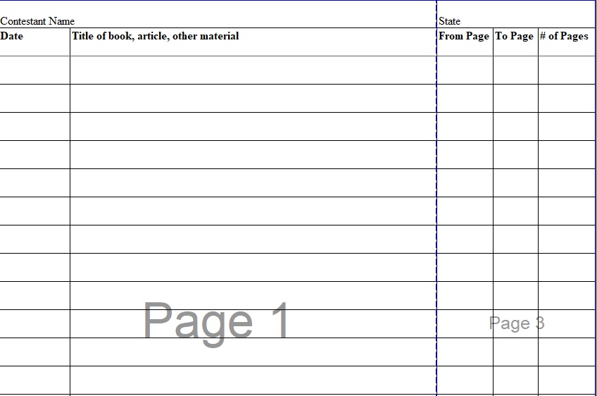 reading log template excel