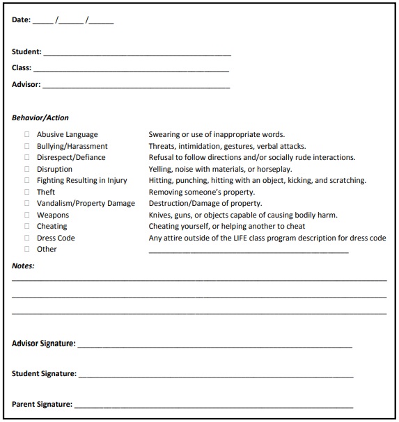 Employee Write up Form 31 Free Printable Documents [Word, PDF]
