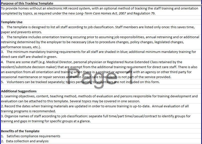 Employee Database Worksheet Template