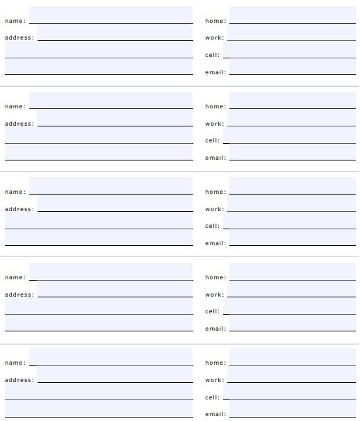 Printable Address Book Template Excel Printable Templates Vrogue