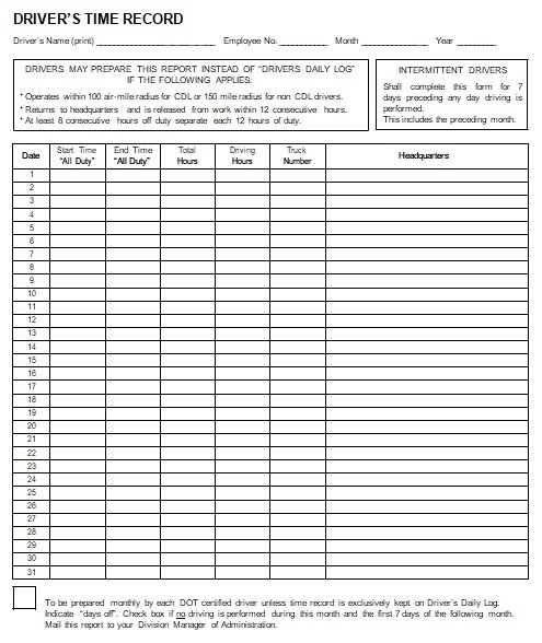 21 Printable 40 hour driving log sheet Forms and Templates