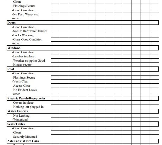 Building Maintenance Schedule Template Excel Templates