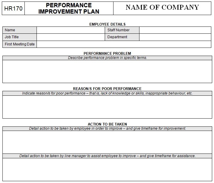 Improvement Report Template