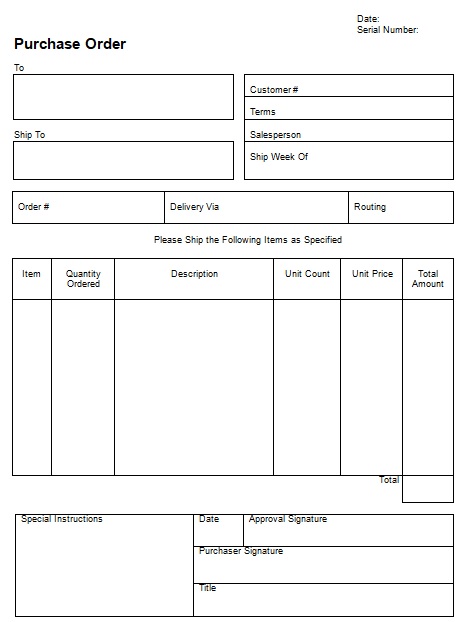 po form template