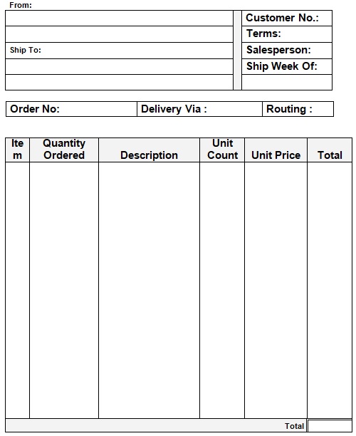 purchase order template download