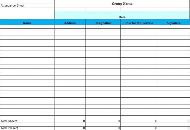employee attendance tracker excel template