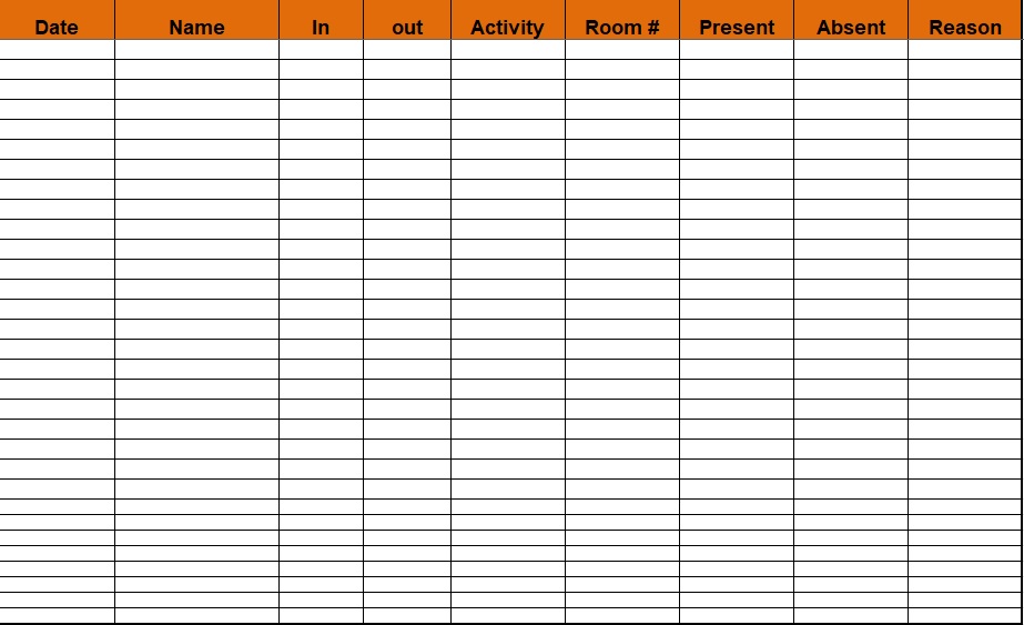 daily employee attendance sheet in excel
