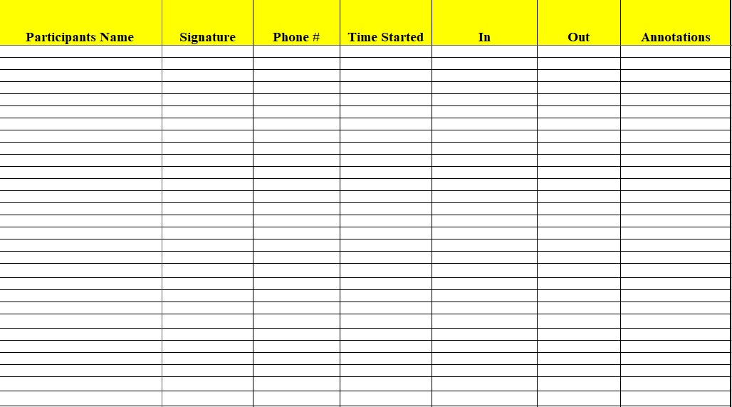 monthly attendance sheet with time in excel free download
