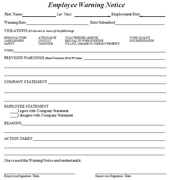 free-printable-written-warning-template