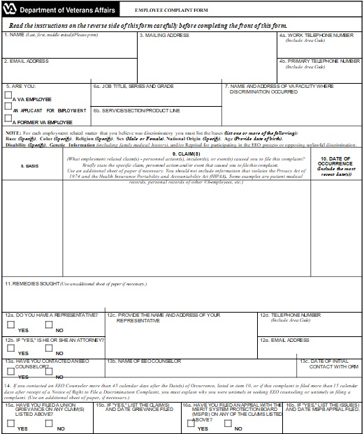 employee complaint form free printable