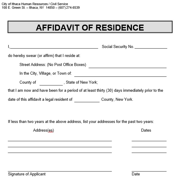 editable proof of residency letter