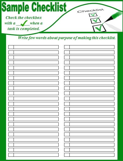 word to do list template