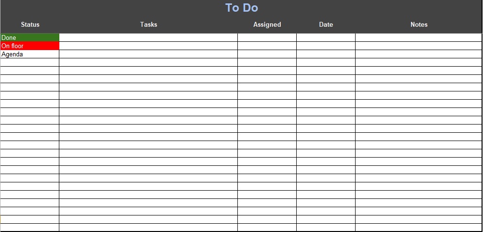 things to do list template