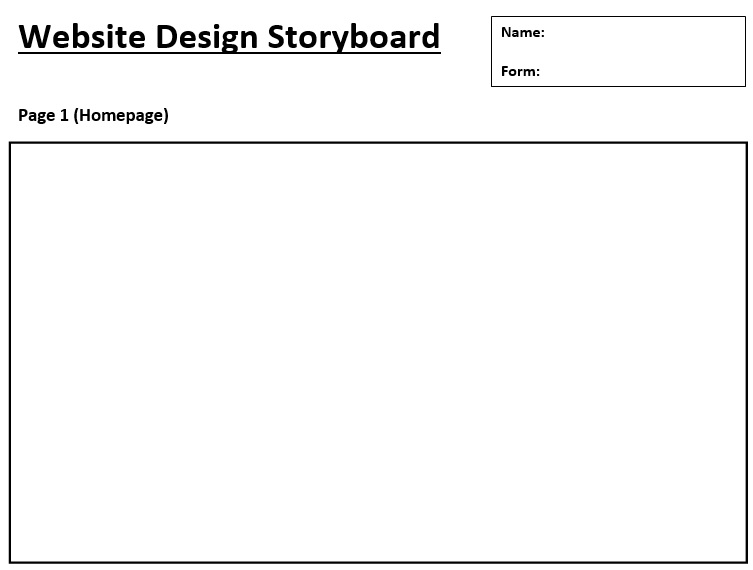 website design storyboard template