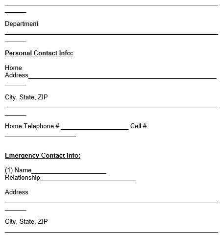 fillable employee emergency contact form