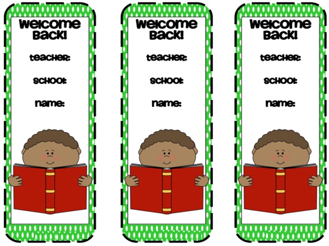 bookmark template for students