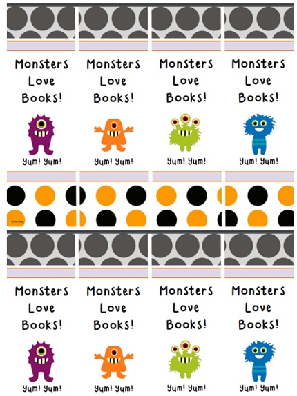 monster bookmark template
