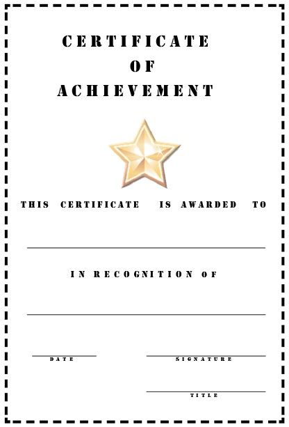 free certificate of achievement template 7