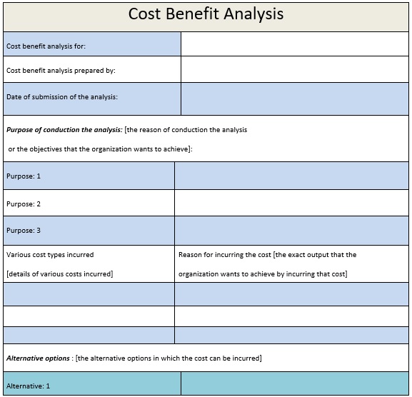 free cost benefit analysis template 7