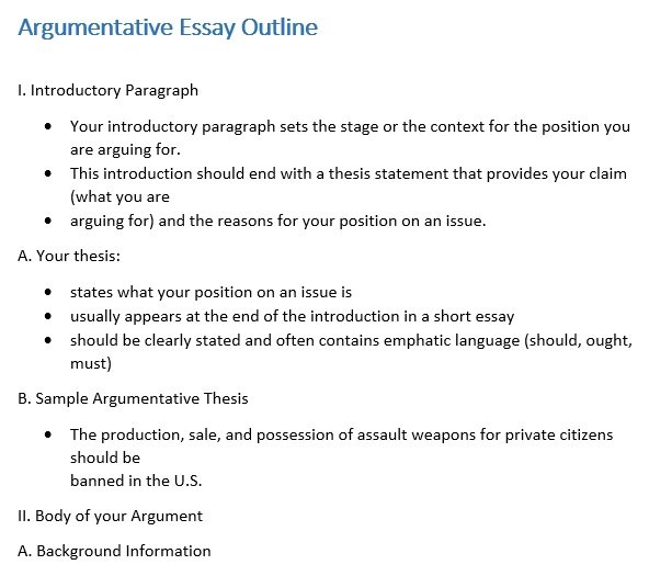 free essay outline generator