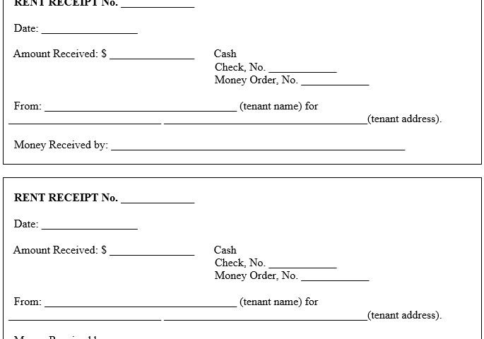 30 free printable rent receipt templates word excel best collections