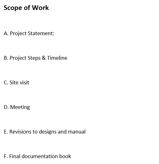 free scope of work template 3