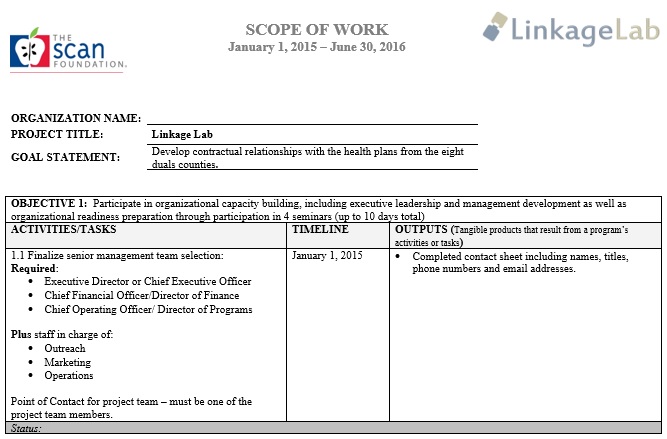 free scope of work template 5