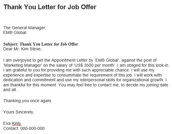 free thank you letter for job offer 4