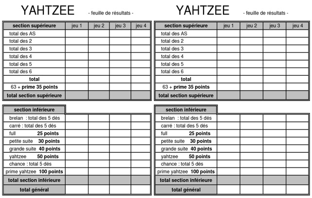 printable yahtzee score sheet 12