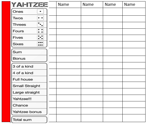 printable yahtzee score sheet 9