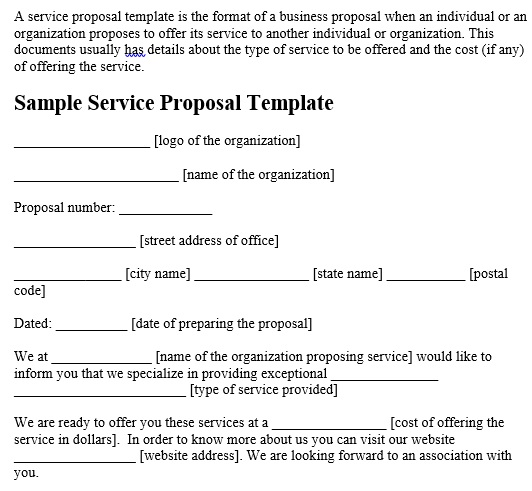 sample service proposal template