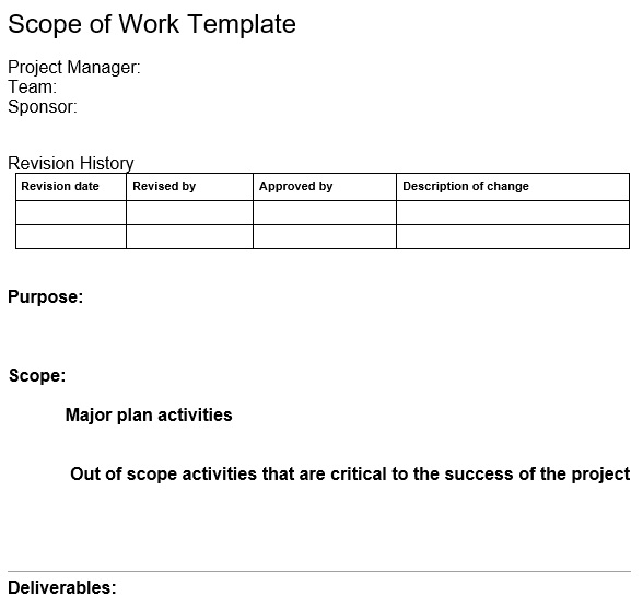 simple statement of work template doc