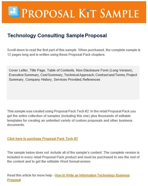 technology consulting proposal template